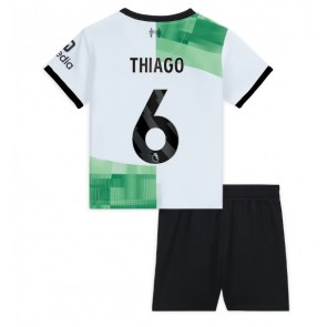 Liverpool Thiago Alcantara #6 Bortaställ Barn 2023-24 Kortärmad (+ Korta byxor)